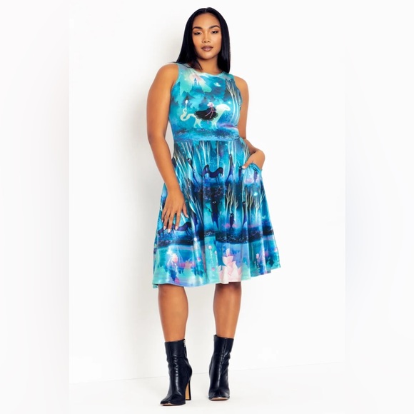 BLACKMILK Reflecting Pool Velvet Princess MIDI DRESS! - Picture 1 of 10